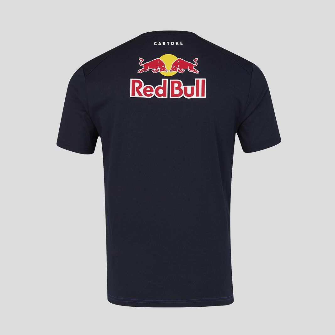 Back view of navy Red Bull Racing inspired F1 T-shirt with racing graphics