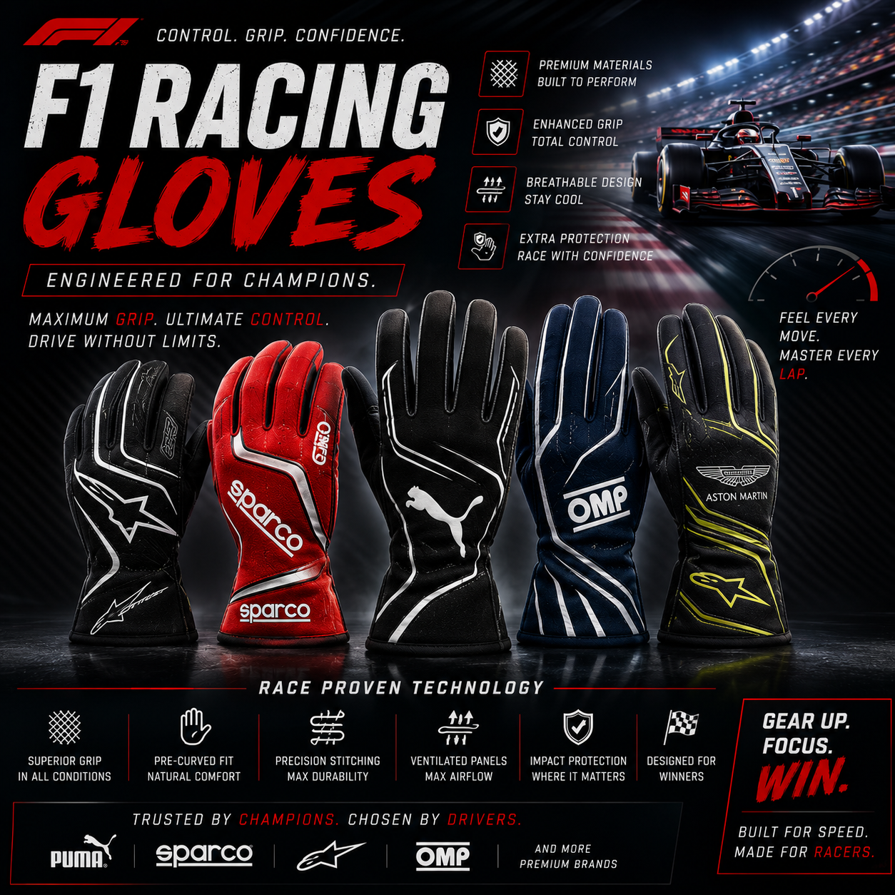 F1 Racing Gloves