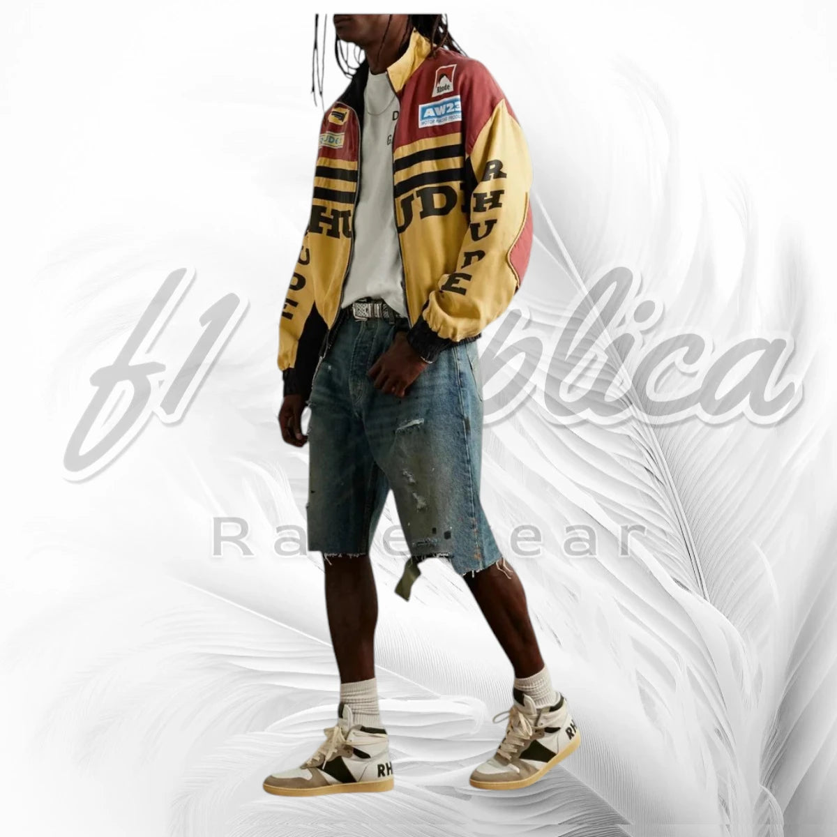 Vintage Rhude Racing Jacket – Retro Motorsport Streetwear Bomber Jacket