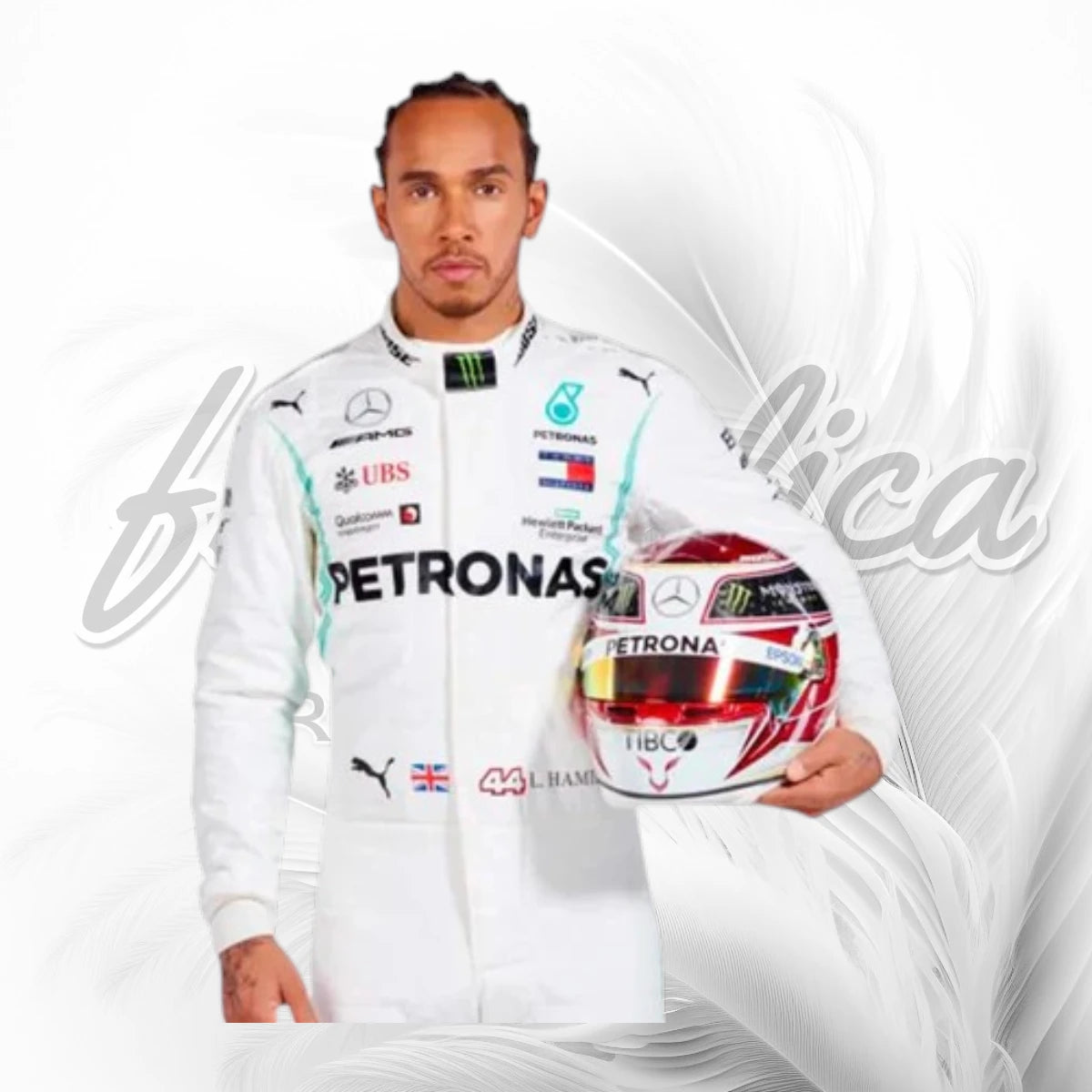 Lewis Hamilton Mercedes AMG Petronas F1 Racing Suit 2019