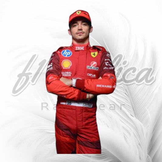 Charles Leclerc Ferrari F1 Racing Suit 2025 Las Vegas GP