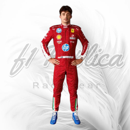 Charles Leclerc Ferrari F1 Racing Suit Replica 2025 Monza GP