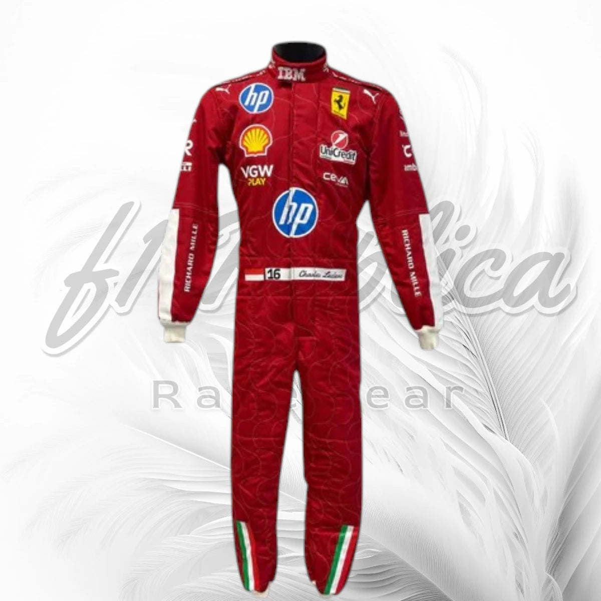 Charles Leclerc Ferrari F1 Racing Suit Replica 2025 Monza GP