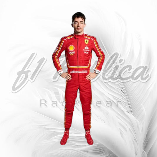 Charles Leclerc Ferrari Heritage Edition F1 Racing Suit 2024