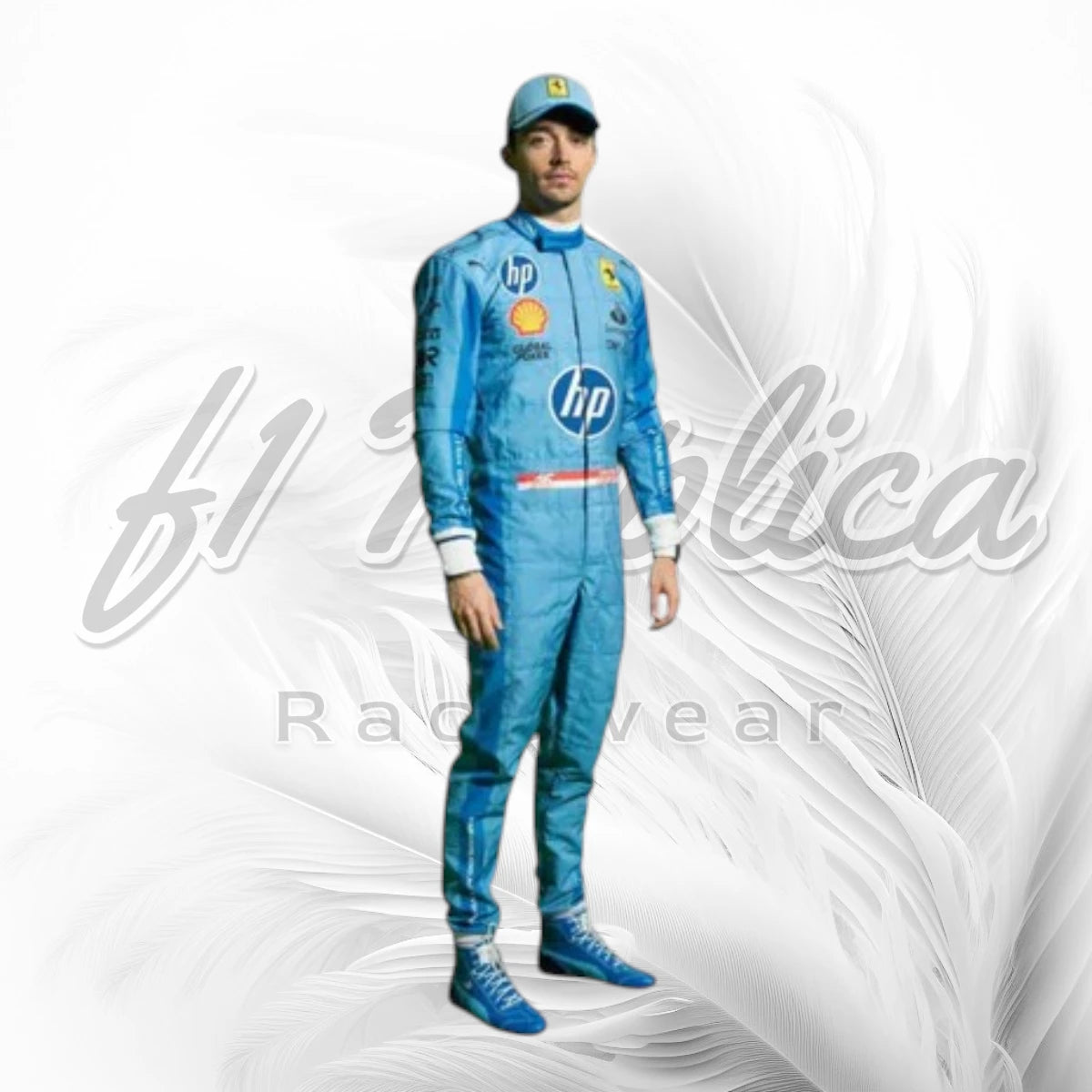 Charles Leclerc Ferrari Miami Grand Prix Blue F1 Racing Suit 2024