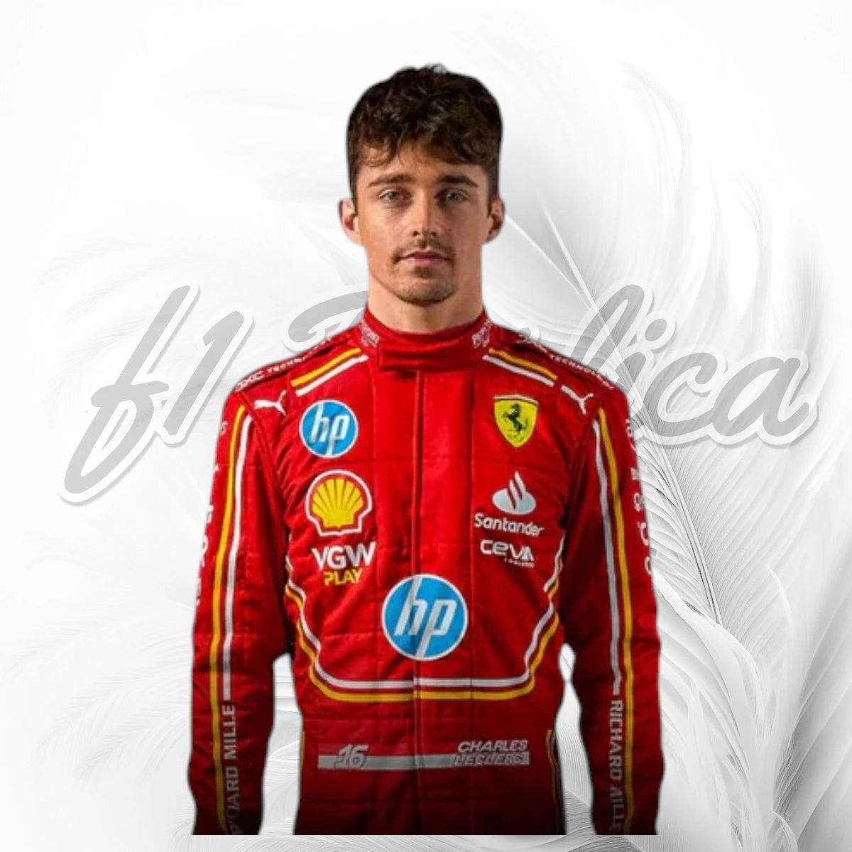 Charles Leclerc Ferrari Heritage Edition F1 Racing Suit 2024