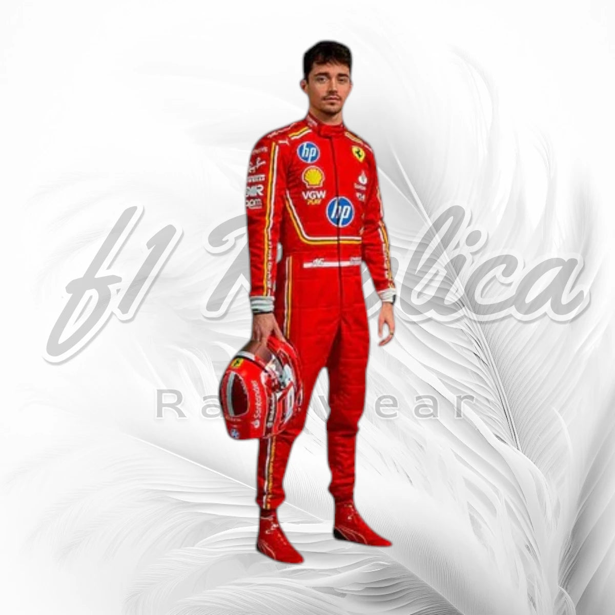 Charles Leclerc Ferrari Heritage Edition F1 Racing Suit 2024