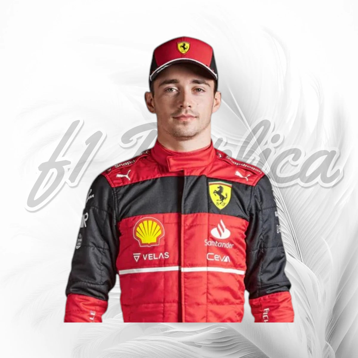Charles Leclerc Ferrari Black & Red F1 Racing Suit 2022