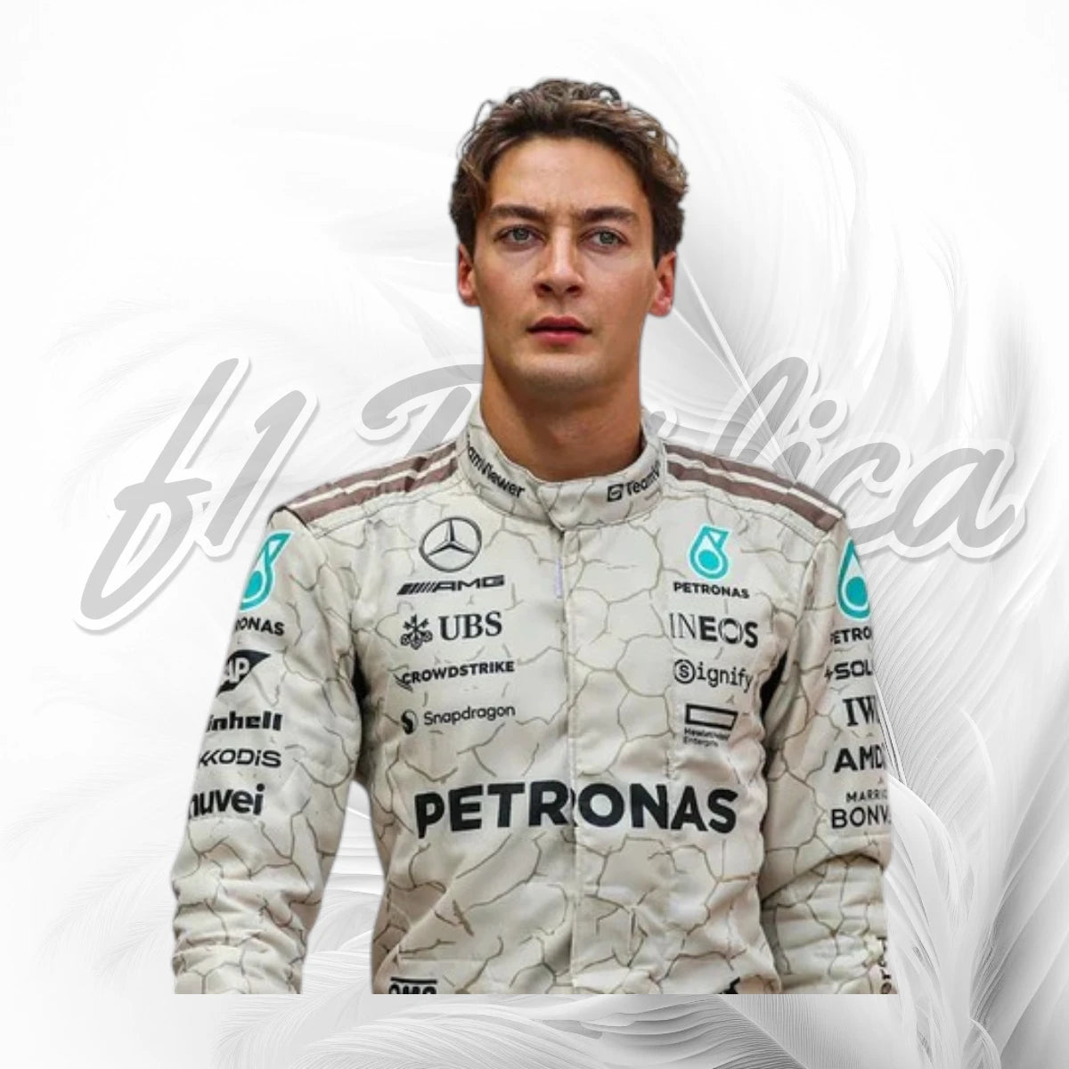 George Russell Mercedes-AMG Petronas Desert Camo F1 Racing Suit