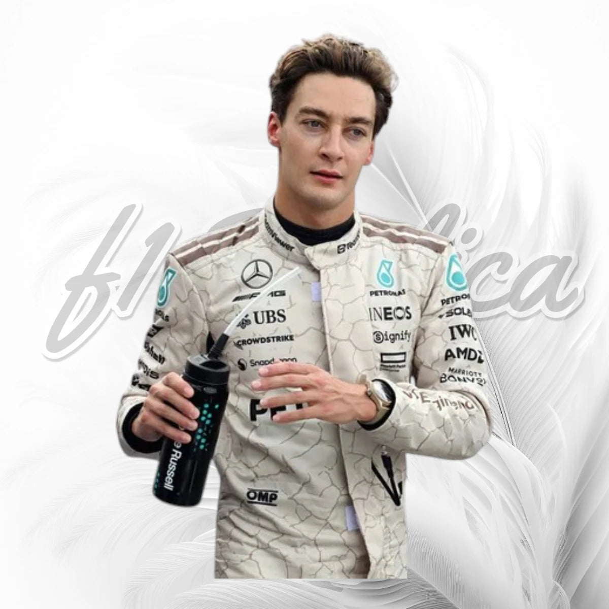 George Russell Mercedes-AMG Petronas Desert Camo F1 Racing Suit
