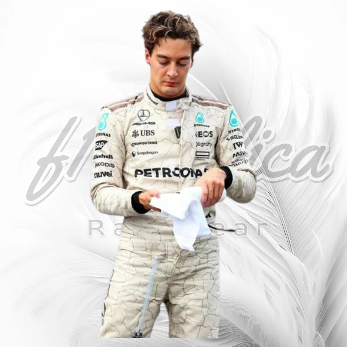 George Russell Mercedes-AMG Petronas Desert Camo F1 Racing Suit