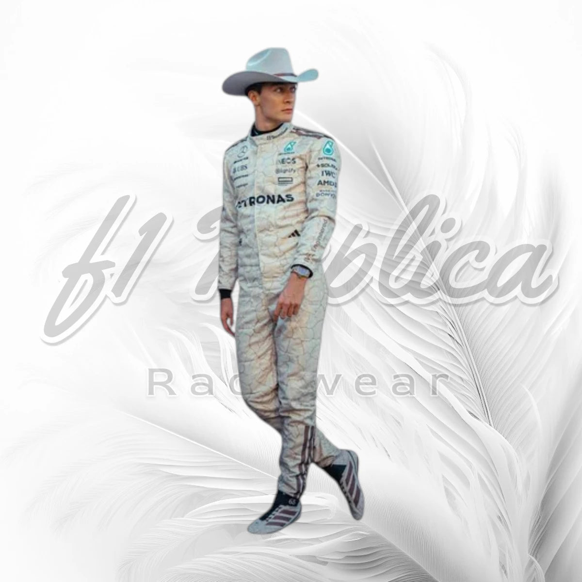 George Russell Mercedes-AMG Petronas Desert Camo F1 Racing Suit