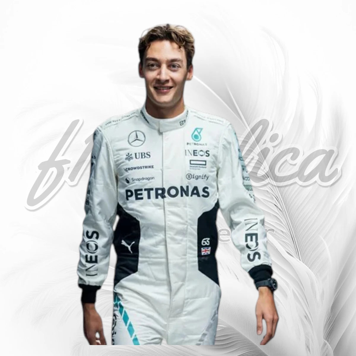 George Russell Mercedes-AMG Petronas F1 Racing Suit Qatar GP 2024