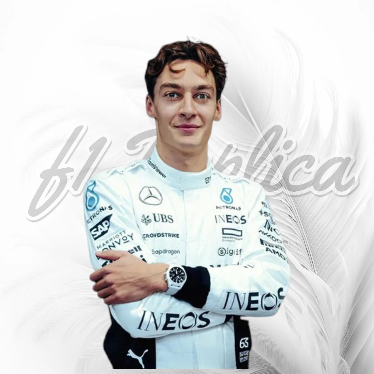 George Russell Mercedes-AMG Petronas F1 Racing Suit Qatar GP 2024