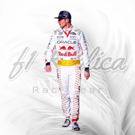 Max Verstappen 2023 Las Vegas Grand Prix White F1 Racing Suit