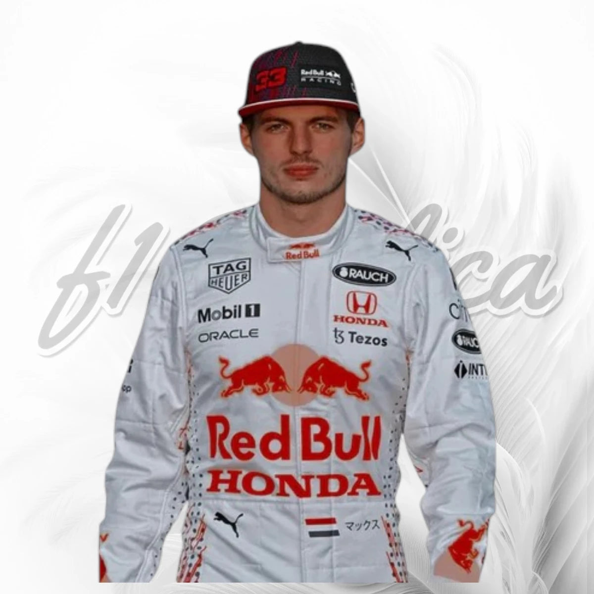 Max Verstappen 2021 Turkish Grand Prix White F1 Racing Suit