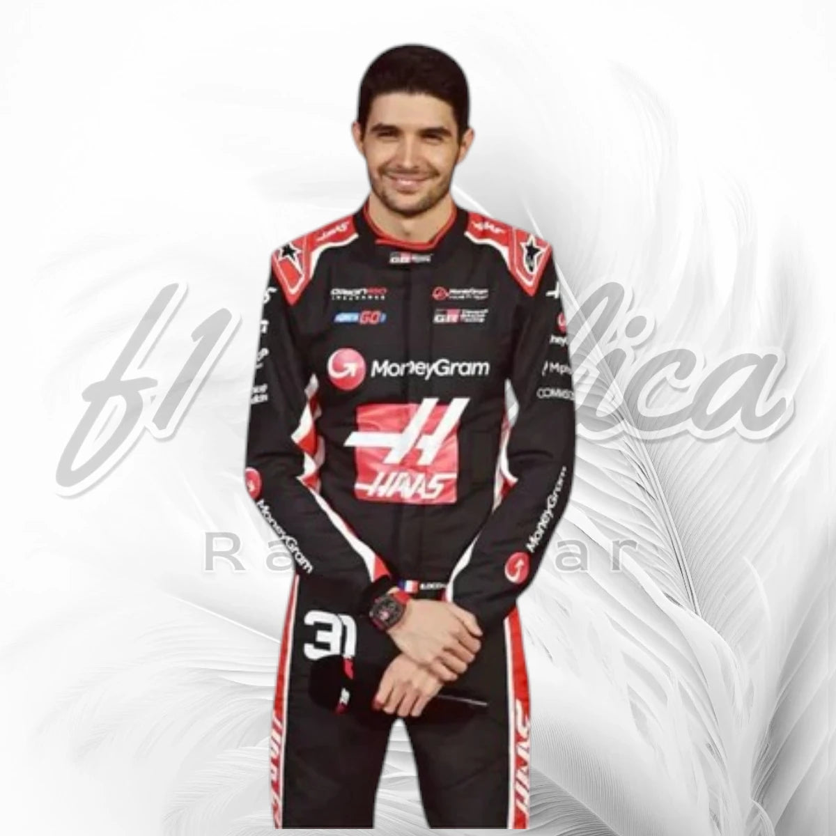 Esteban Ocon 2025 MoneyGram Haas F1 Racing Suit