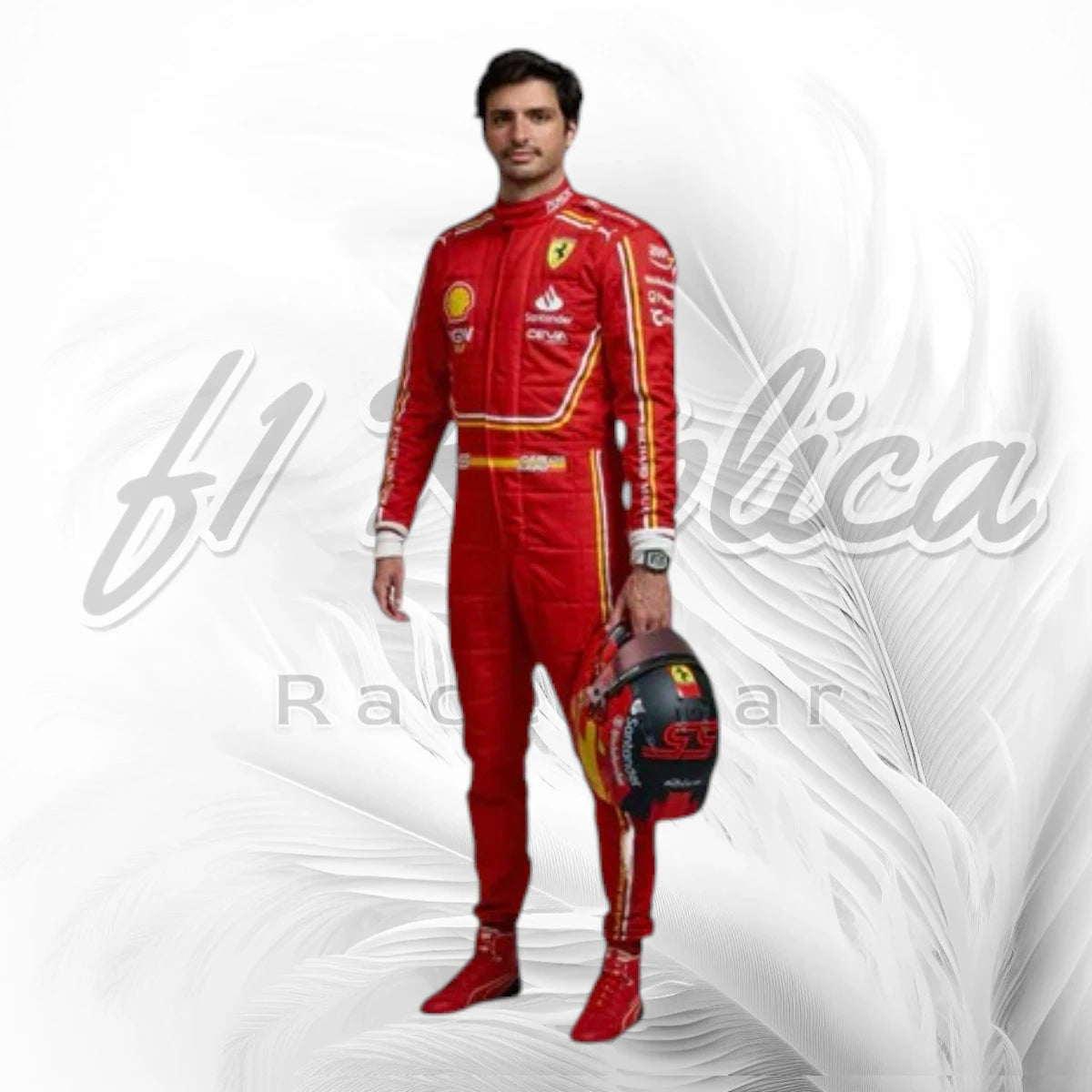 Carlos Sainz 2024 Ferrari F1 Racing Suit Replica