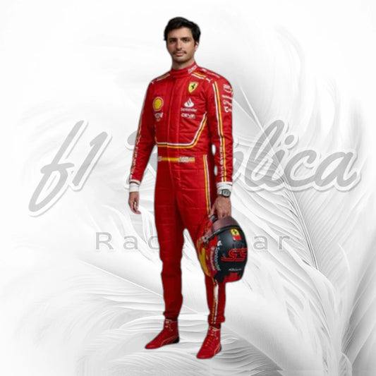 Carlos Sainz 2024 Ferrari F1 Racing Suit Replica