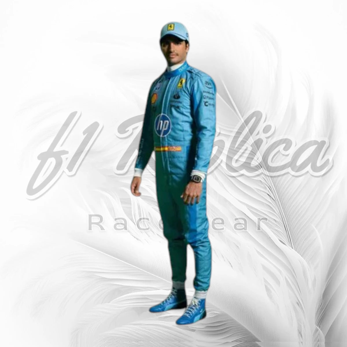 Carlos Sainz 2024 Miami GP Ferrari F1 Racing Suit Replica