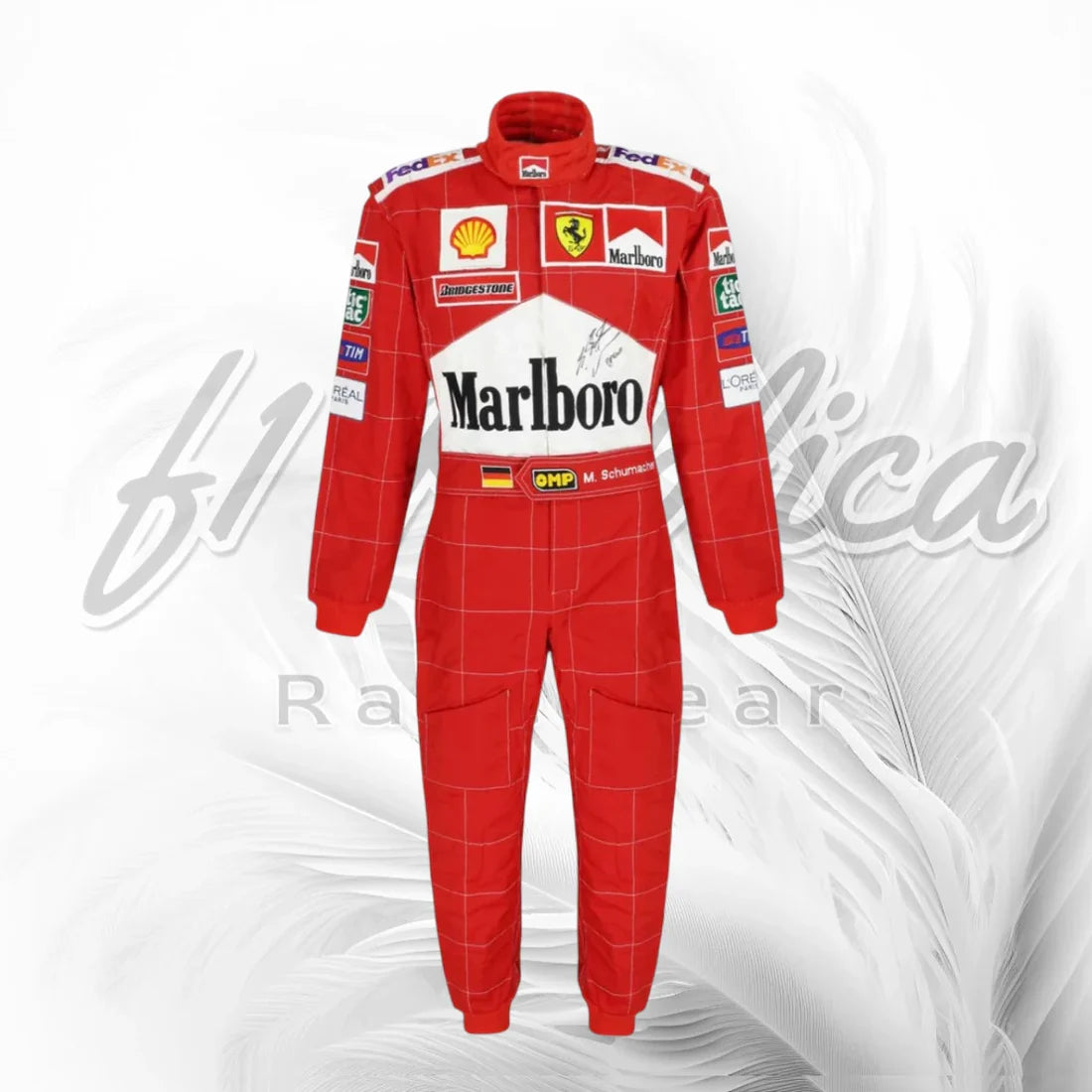 2002 Michael Schumacher Ferrari F2002 F1 Racing Suit Replica