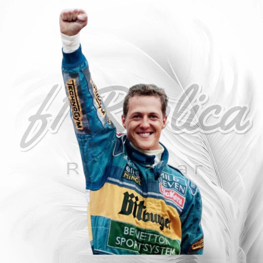 1995 Michael Schumacher Benetton Renault F1 Racing Suit Replica