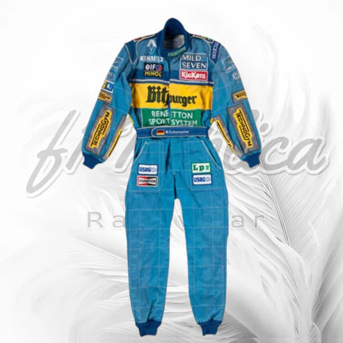 1995 Michael Schumacher Benetton Renault F1 Racing Suit Replica