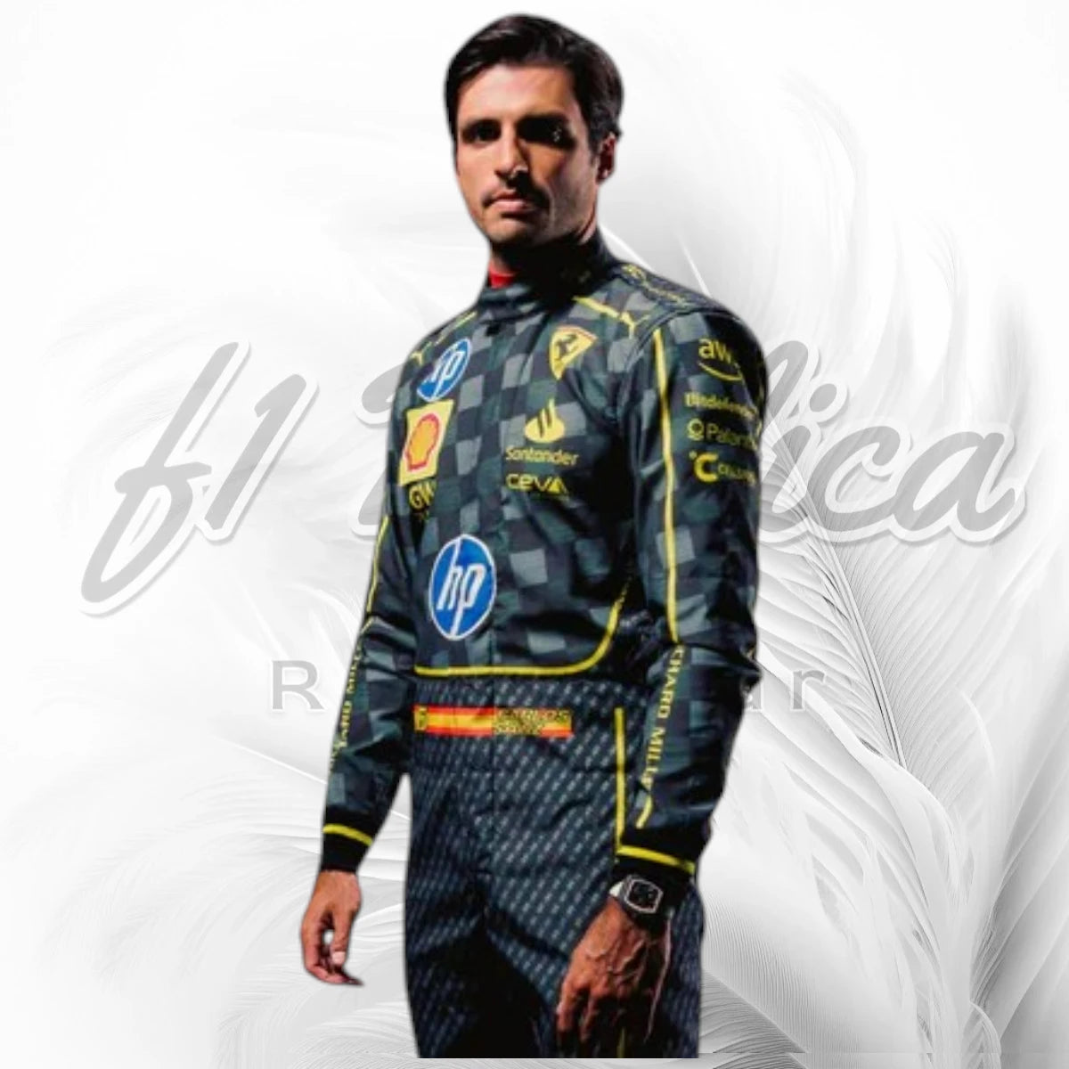 Carlos Sainz 2024 Italian Grand Prix Ferrari Special Edition F1 Racing Suit Replica