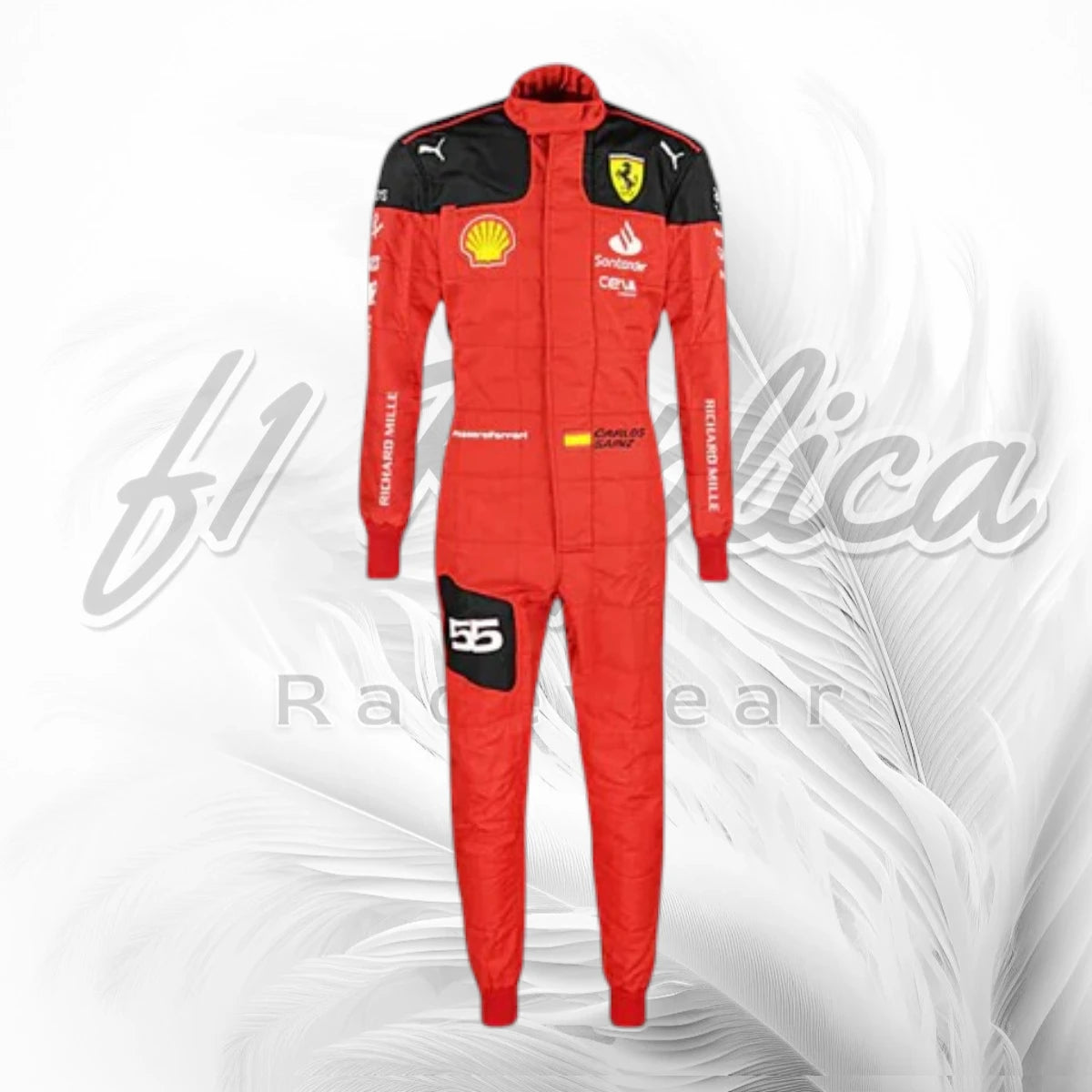 Carlos Sainz 2023 Ferrari F1 Racing Suit Replica | Scuderia Ferrari Formula 1 Race Suit