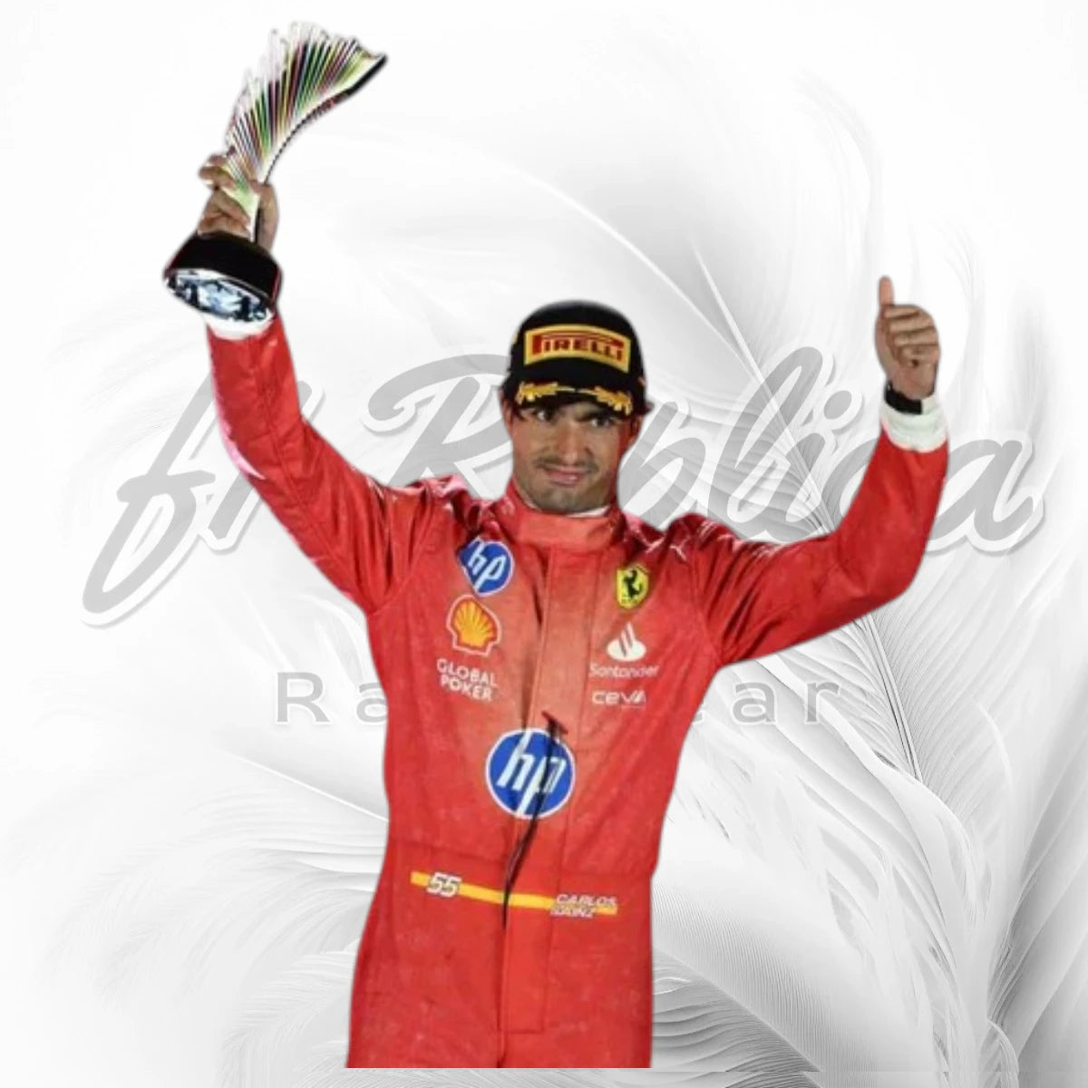 Carlos Sainz 2024 Las Vegas Grand Prix Ferrari F1 Racing Suit Replica