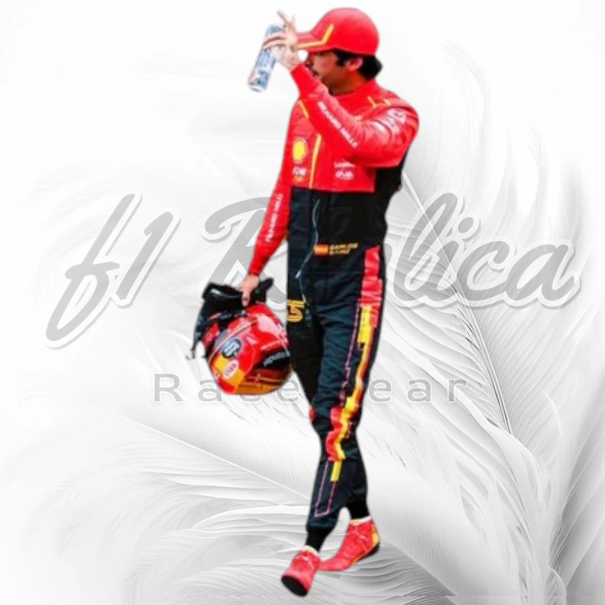 Carlos Sainz 2023 Spanish Grand Prix Ferrari F1 Racing Suit Replica