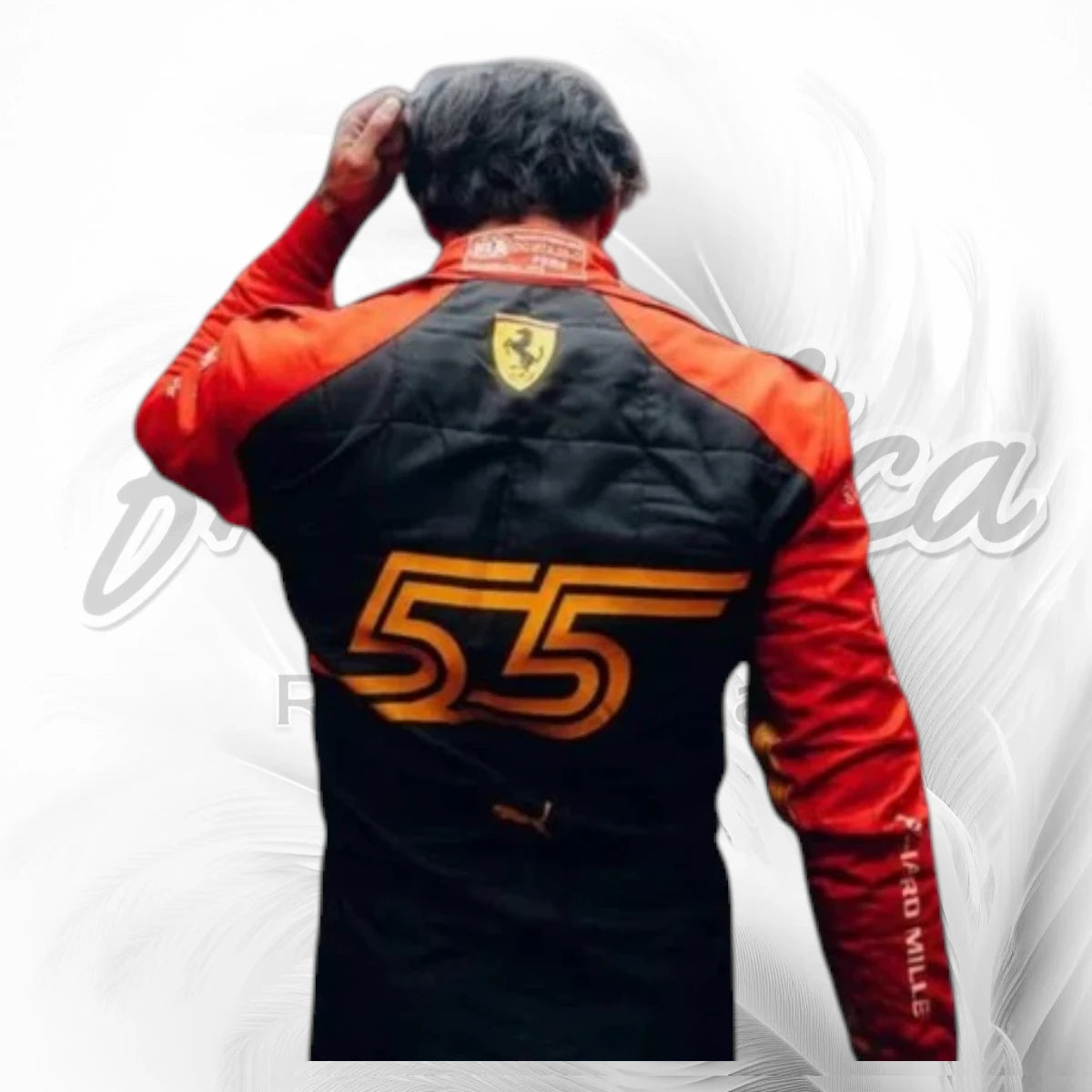 Carlos Sainz 2023 Spanish Grand Prix Ferrari F1 Racing Suit Replica