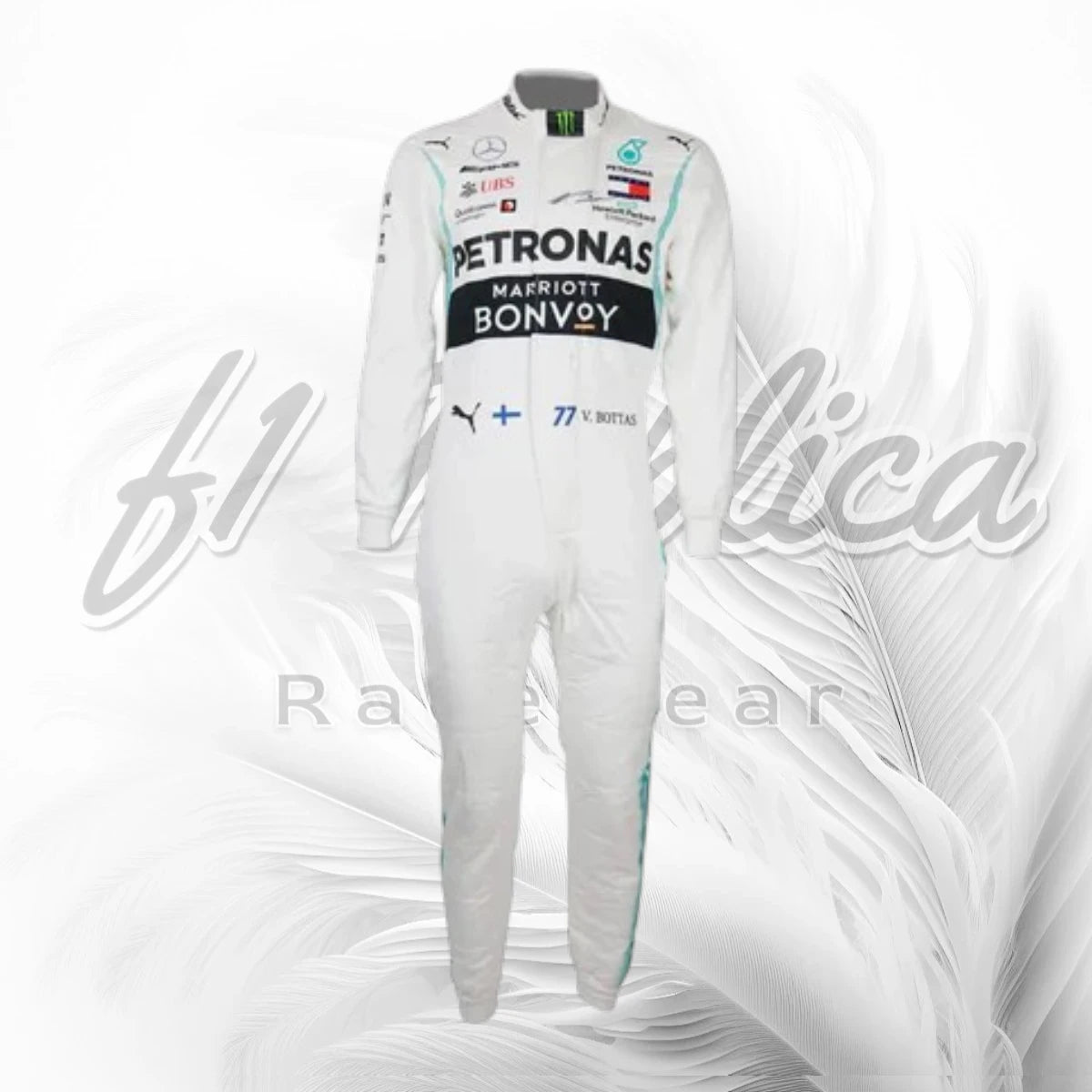Valtteri Bottas Mercedes-AMG Petronas White Formula 1 Racing Suit Replica 2020