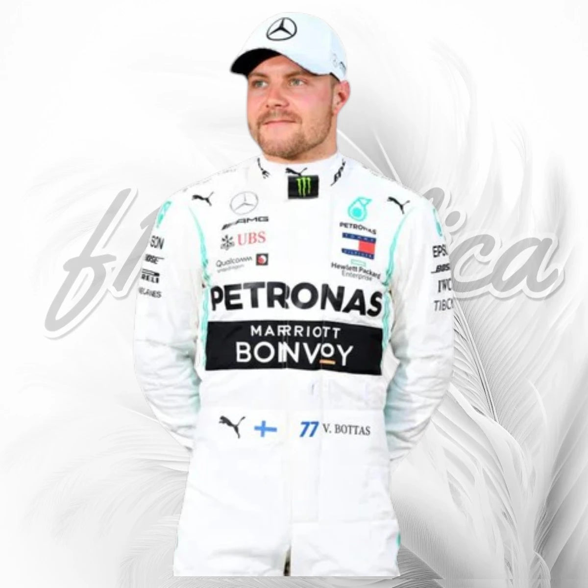 Valtteri Bottas Mercedes-AMG Petronas White Formula 1 Racing Suit Replica 2020