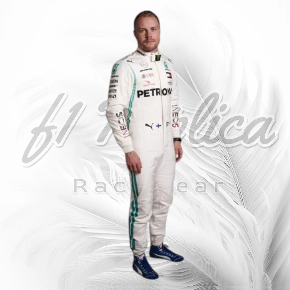 Valtteri Bottas Mercedes-AMG Petronas White Formula 1 Racing Suit Replica 2019