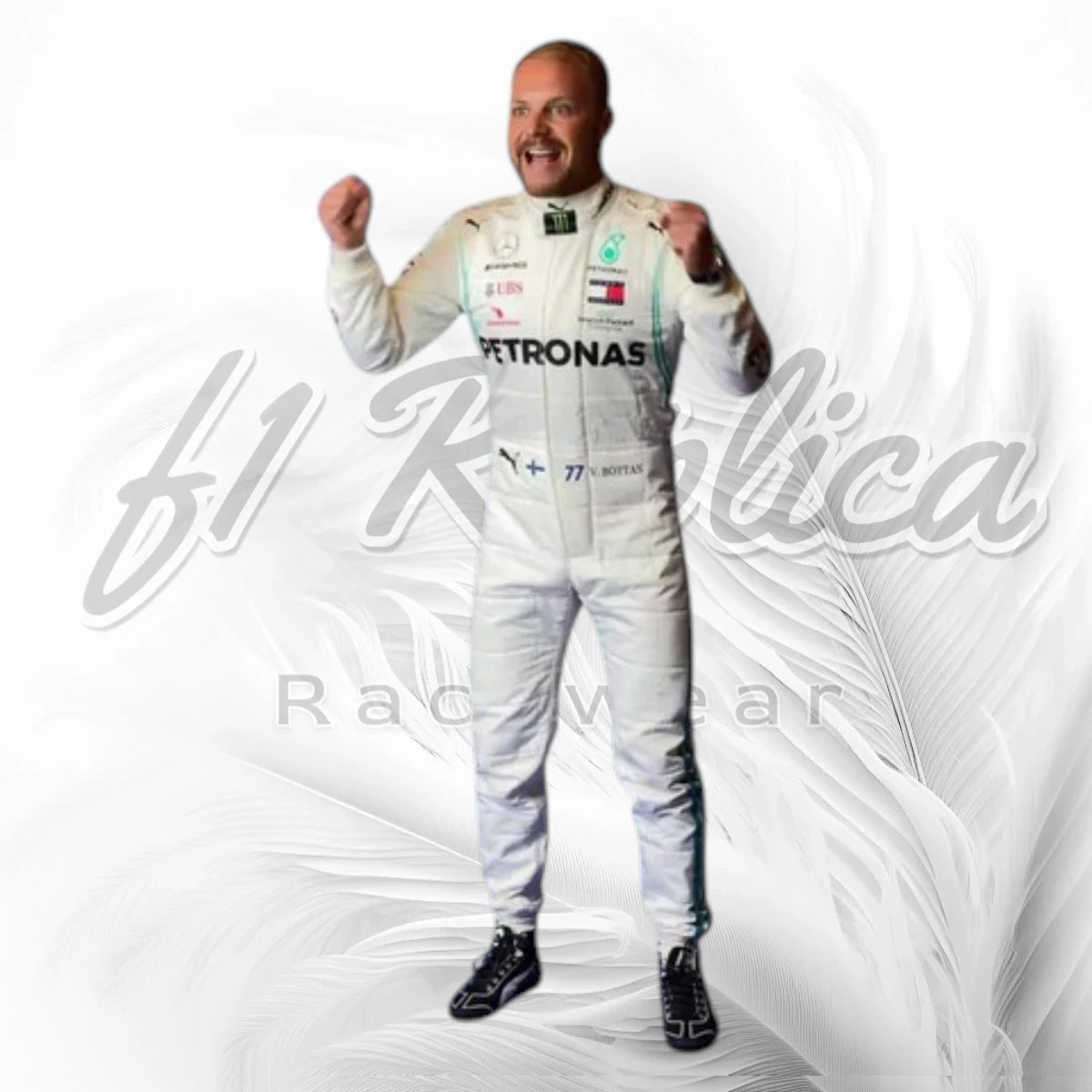 Valtteri Bottas Mercedes-AMG Petronas White Formula 1 Racing Suit Replica 2019