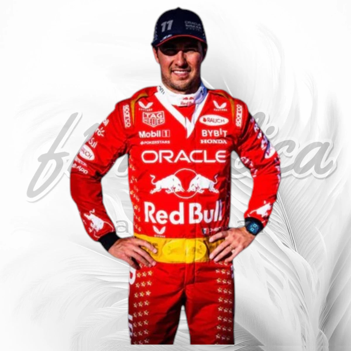 2023 Sergio Perez Las Vegas Grand Prix Special Edition Red Bull Racing Suit Replica
