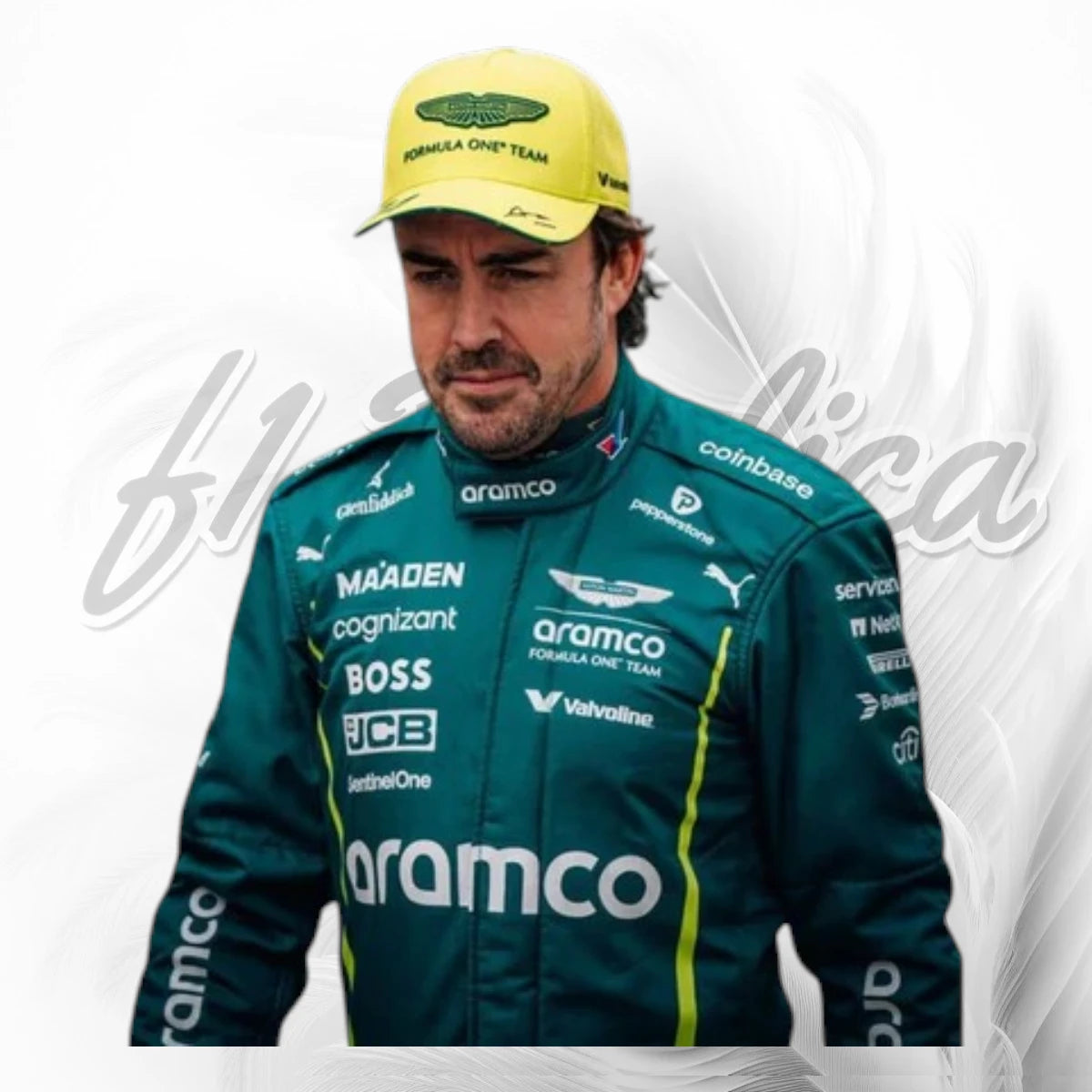 Fernando Alonso Aston Martin Aramco F1 Race Suit Replica 2024 Racing Suit