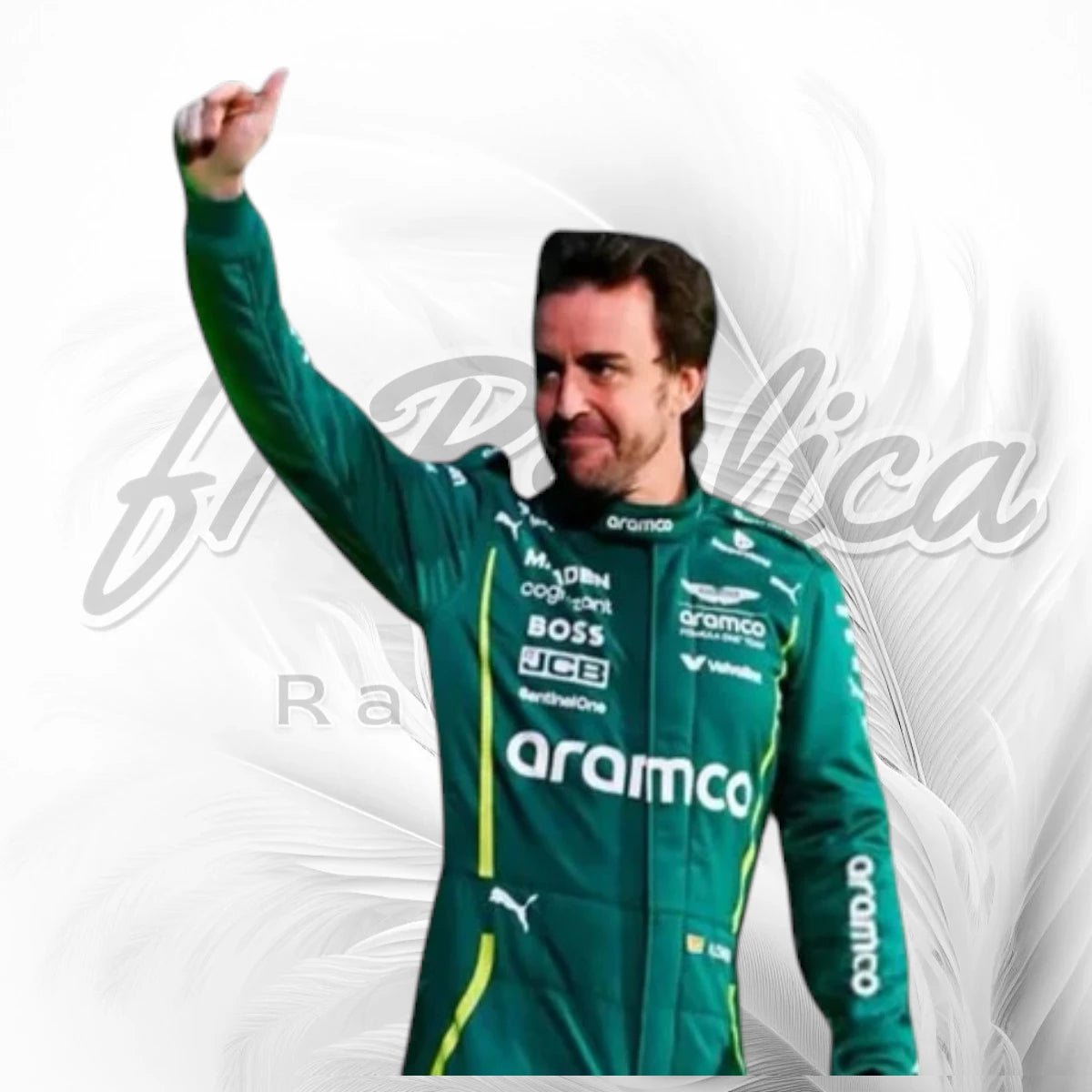 Fernando Alonso Aston Martin Aramco F1 Race Suit Replica 2024 Racing Suit