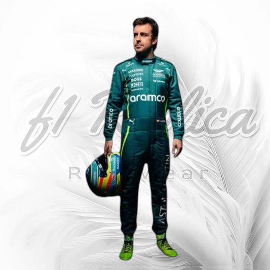 Fernando Alonso Aston Martin Aramco F1 Race Suit Replica 2024 Racing Suit