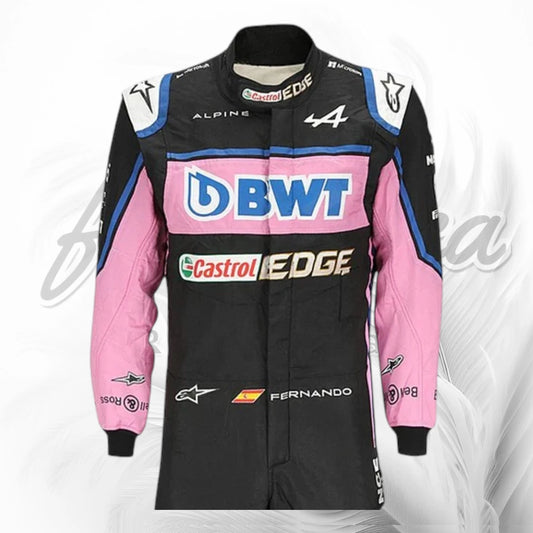 Fernando Alonso BWT Alpine F1 Team Black Race Suit Replica 2022