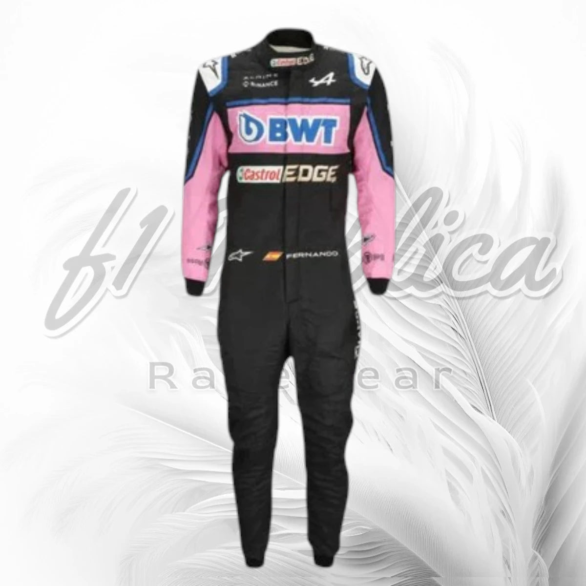 Fernando Alonso BWT Alpine F1 Team Black Race Suit Replica 2022