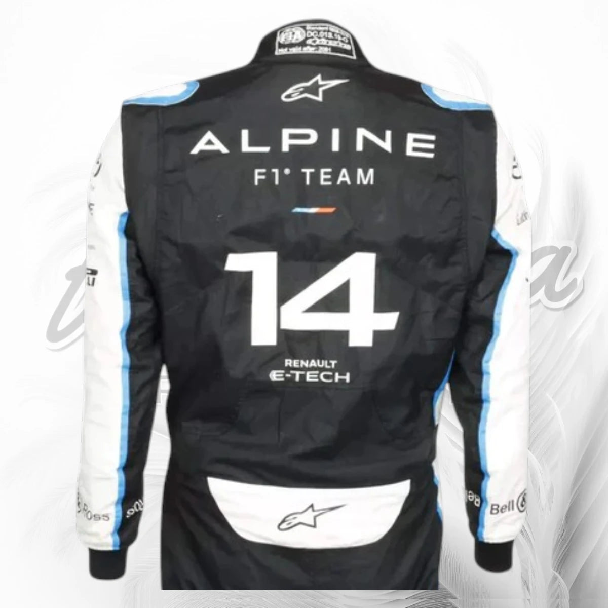 Fernando Alonso Alpine F1 Team Black & White Race Suit Replica 2021