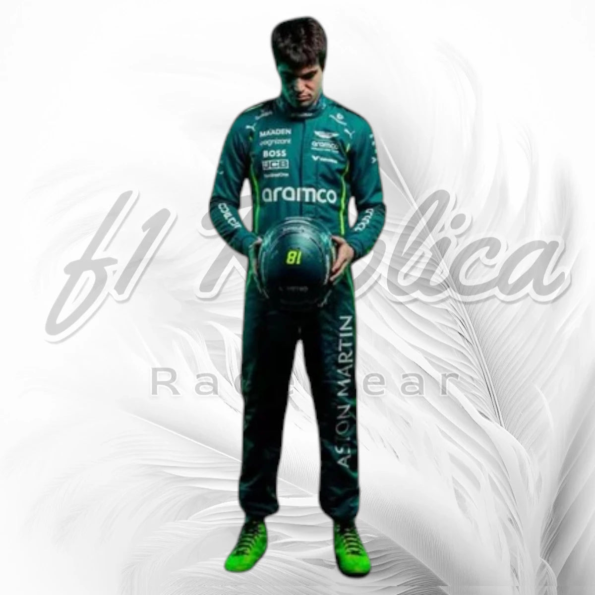 2025 Lance Stroll Aston Martin Aramco F1 Race Suit Replica