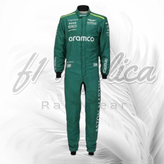 2024 Lance Stroll Aston Martin Aramco F1 Racing Suit Replica
