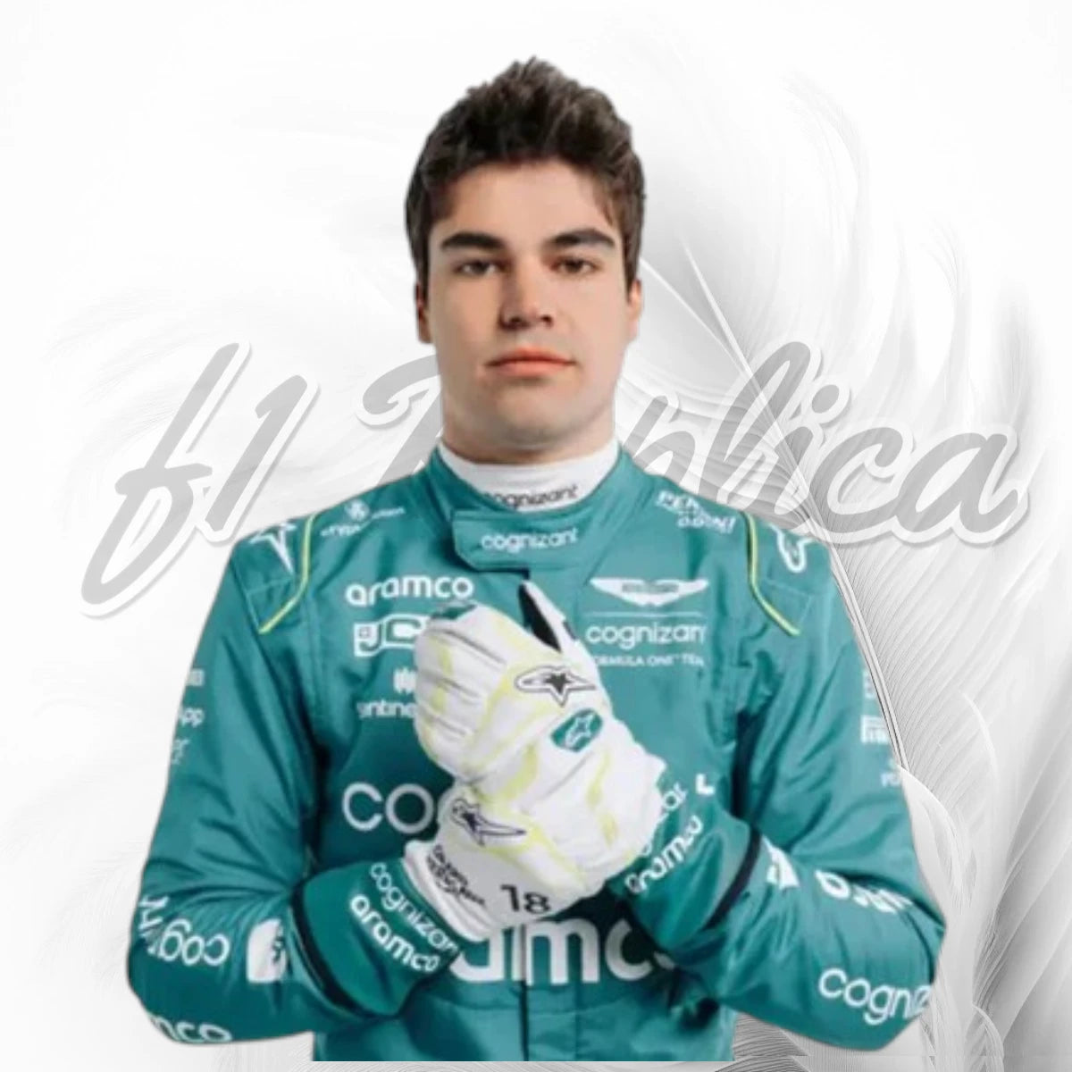 2023 Lance Stroll Aston Martin Cognizant Aramco F1 Racing Suit Replica