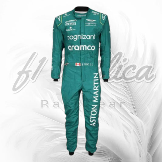 2023 Lance Stroll Aston Martin Cognizant Aramco F1 Racing Suit Replica