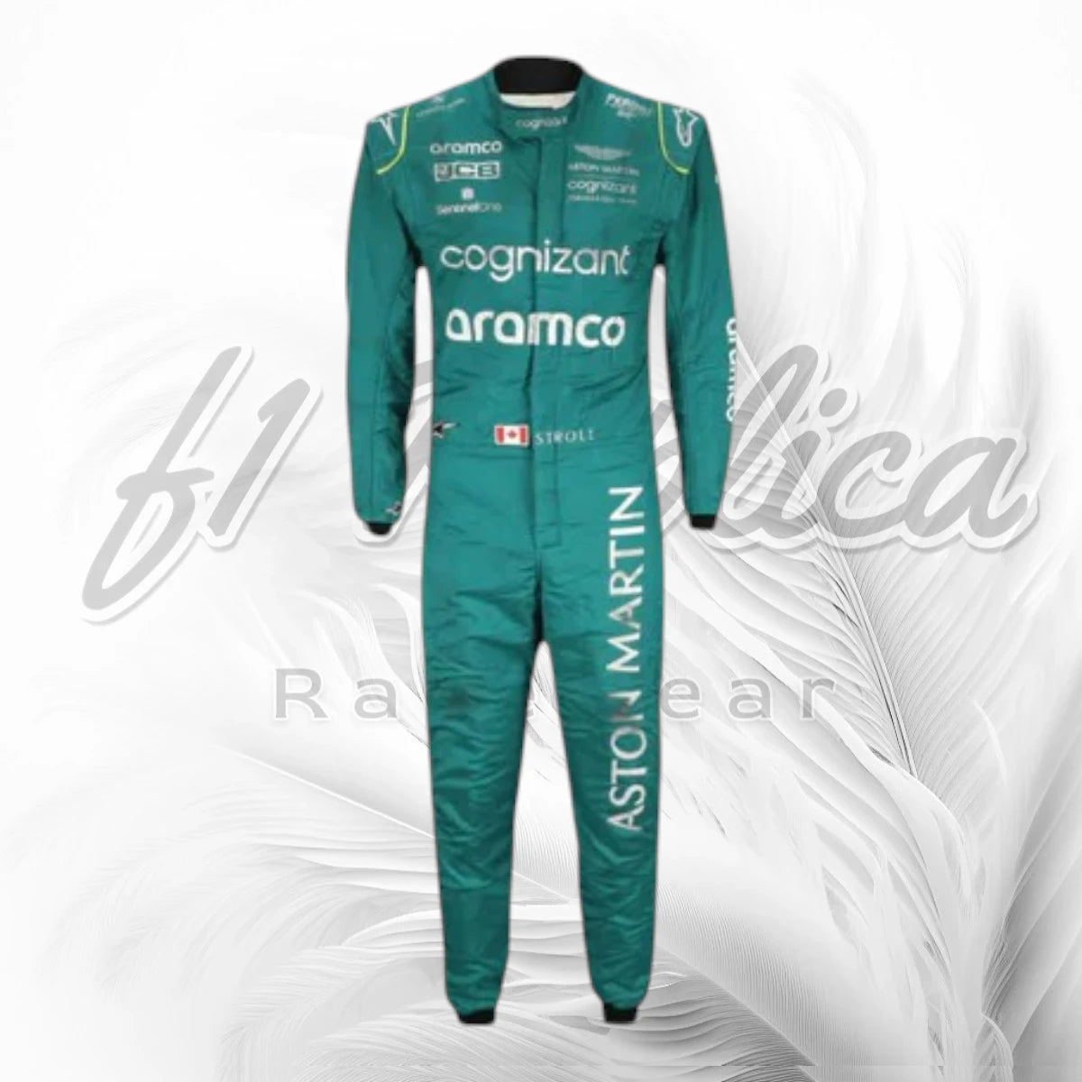 2022 Lance Stroll Aston Martin Cognizant Aramco F1 Racing Suit Replica