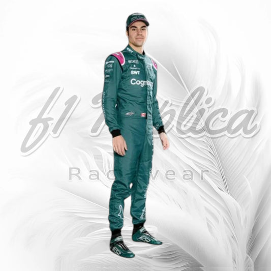 2021 Lance Stroll Aston Martin Cognizant Formula One Team Racing Suit Replica