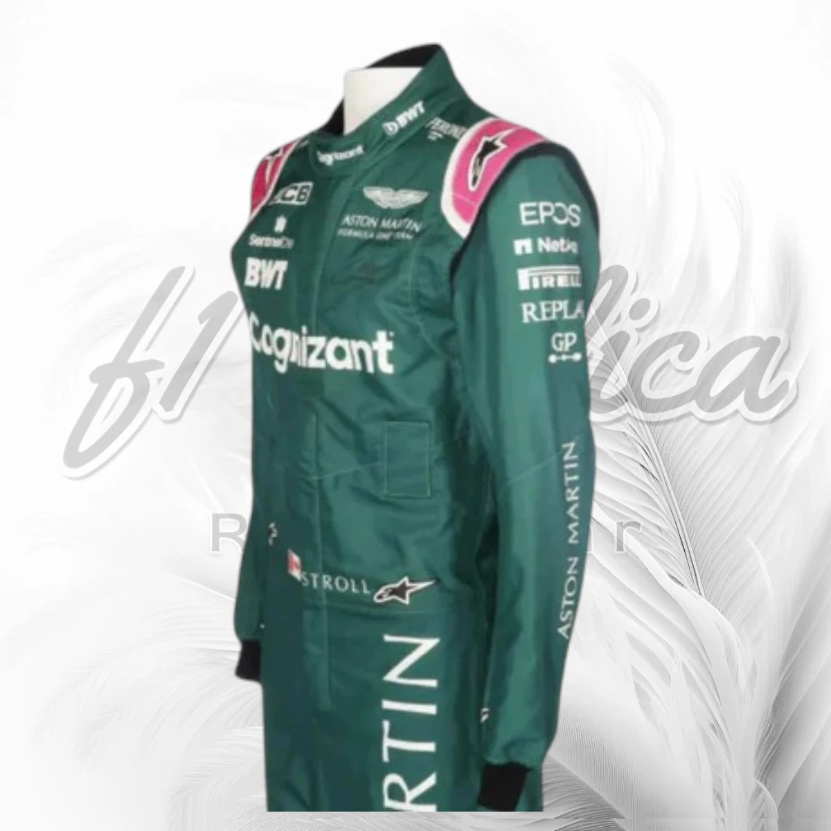 2021 Lance Stroll Aston Martin Cognizant Formula One Team Racing Suit Replica